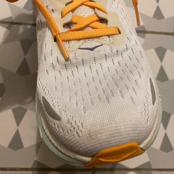 Hoka Women's Mint & Orange W Clifton 8 Shoes - Picture 6 of 16